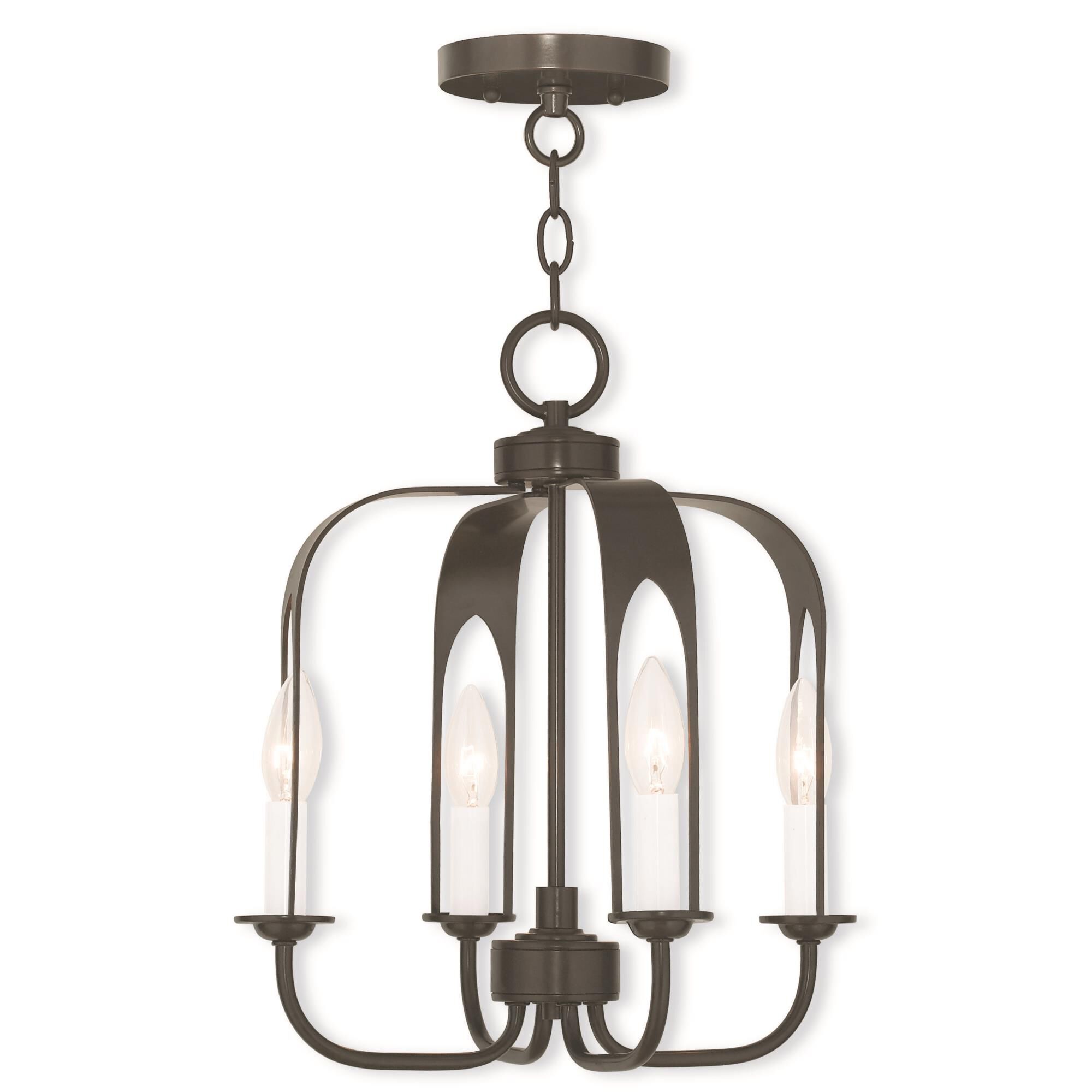 Addison 14 Inch 4 Light Mini Chandelier by Livex Lighting